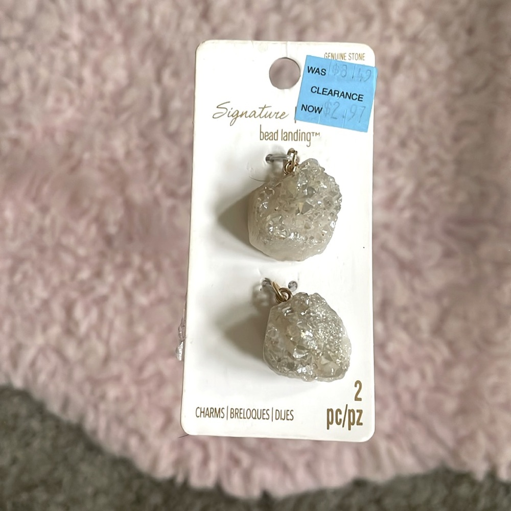 Crystal Charm set of 2
